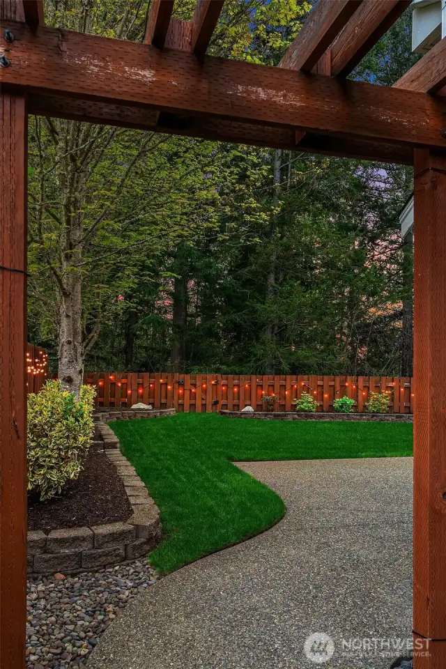 Private and serene backyard