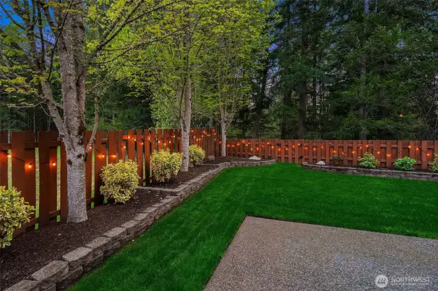Fully Fenced backyard