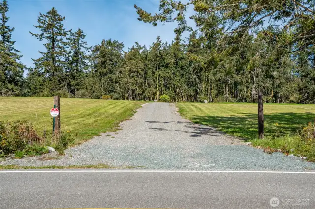 Private driveway leading to lot A