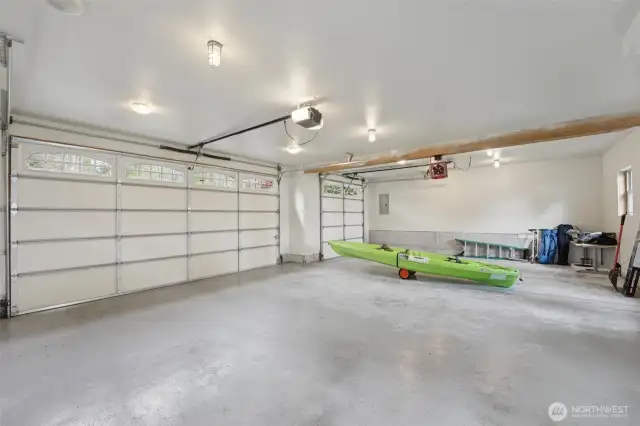 Spacious 3-car garage.