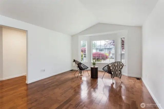 Large Living Room with Bay Window.