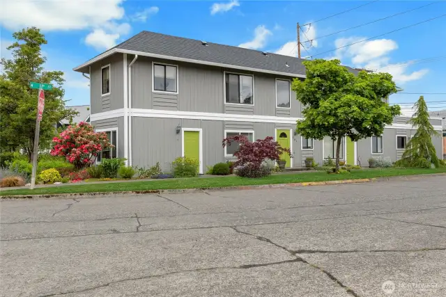 Welcome home!  Historic Corner Condo, Unit #7, upper floor to far right
