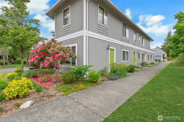 Sidewalks and nice landscaping