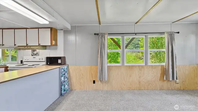 Another view from the kitchen to the family room.