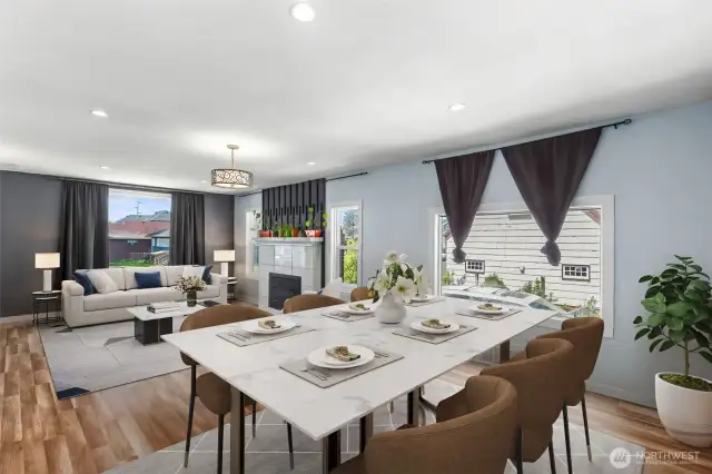 Dining area- Digitally Staged