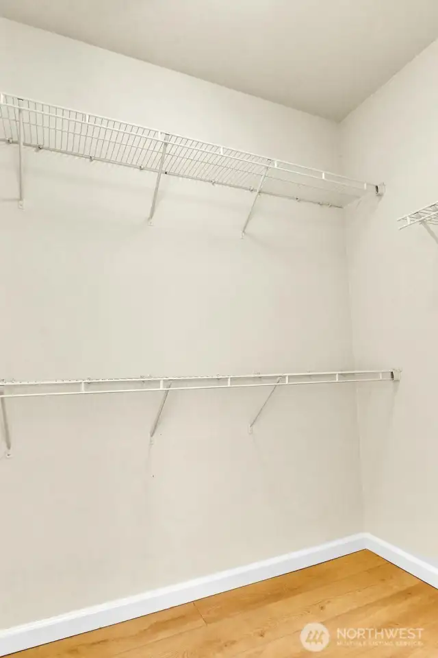 Primary walk in closet