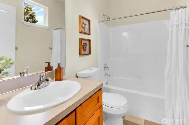 Full bathroom on upper level