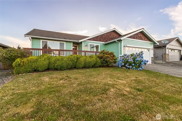 Large front yard area