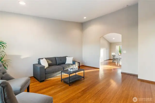 Beautiful archways and hardwood floors