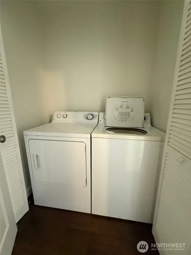The washer and dryer stay