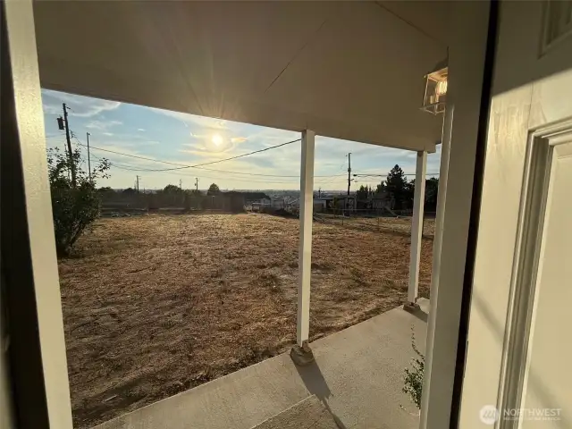 The backyard offers good privacy