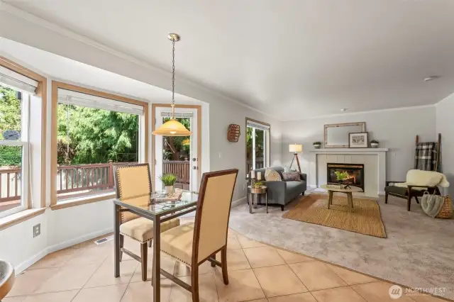 Breakfast nook with lots of natural light