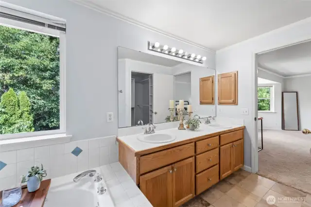 Natural light in bathroom