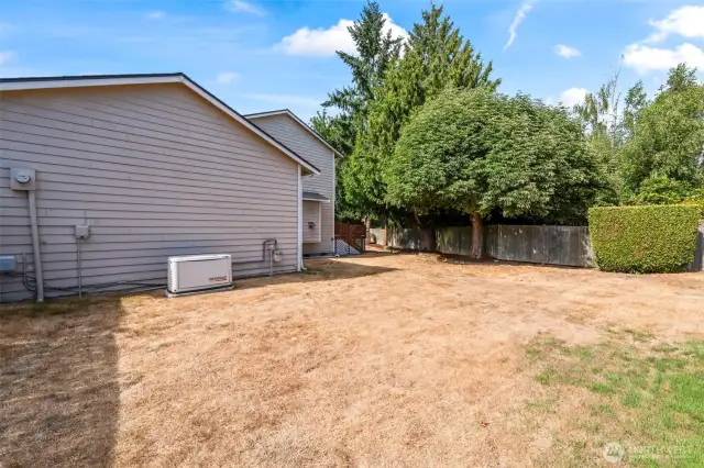 Huge side yard for toy parking. Also has generator