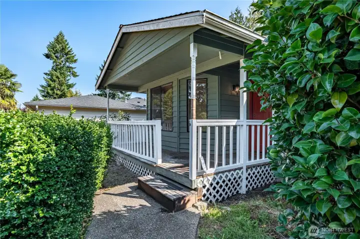 Inviting covered entry for you and your guests.