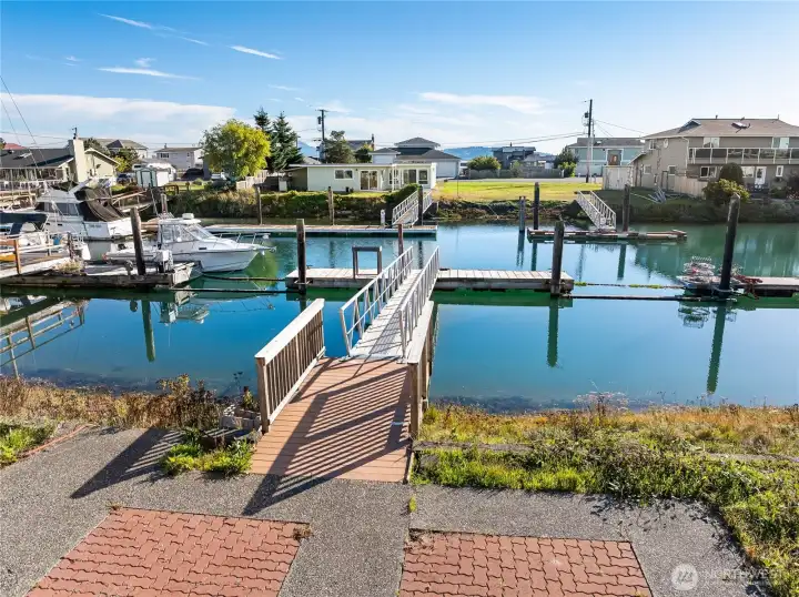 Dock is in good shape, ready for boating. Power and water available at the dock.