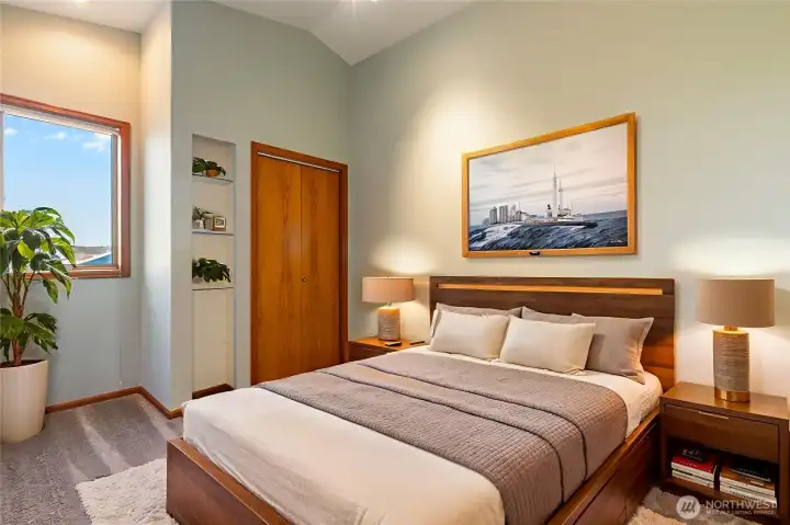 Virtual staging.  Upstairs bedroom could be bedroom, office, or hobby room.