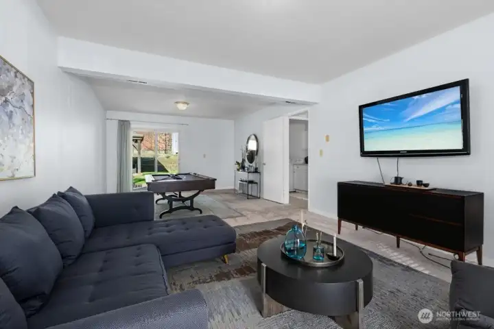 Staged as an Entertainment Room