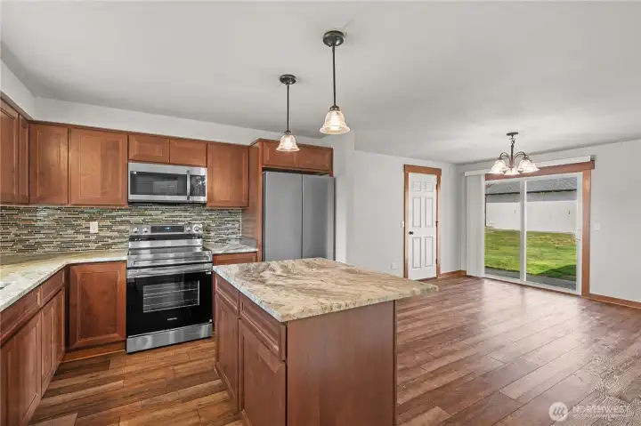 Dining area open to kitchen