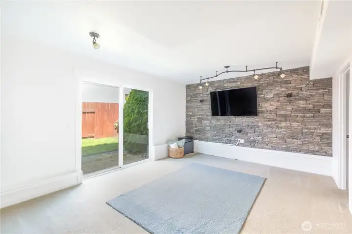 Lower level den, with outdoor access