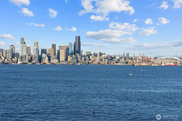 Enjoy sweeping, panoramic views stretching from the Cascade Mountains to Magnolia, with the Seattle skyline beautifully framed as the centerpiece.