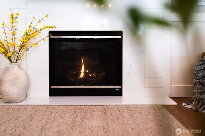 Gas fireplace for convenience