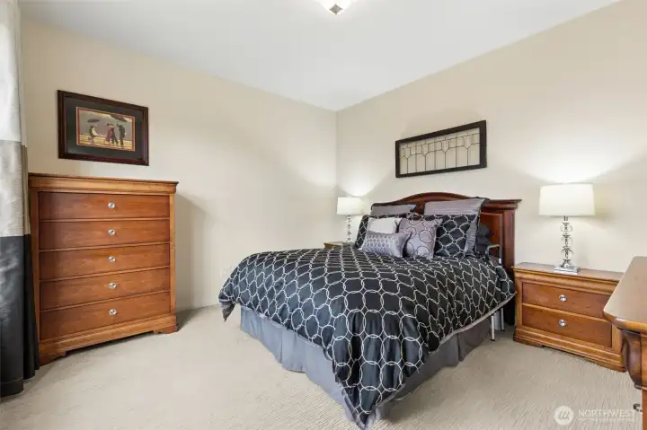 Second floor primary suite offers generous space and comfort. All the carpets are in great shape and were just professionally cleaned.