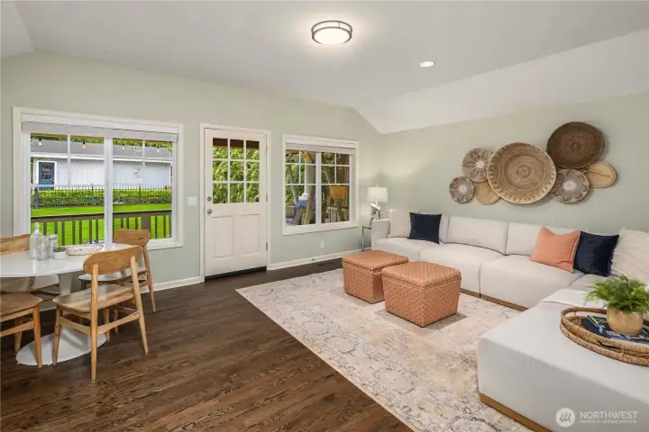 Rec room on main floor Rec room on main floor