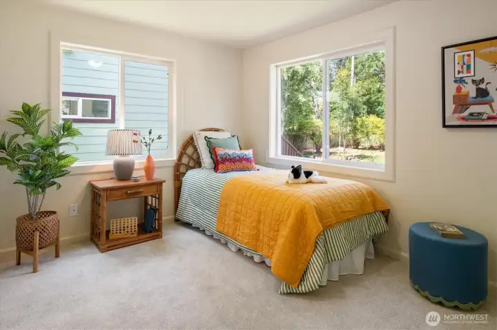 Main Residence | Secondary bedroom with flexibility for guests, hobbies or everyday living. Main Residence | Secondary bedroom with flexibility for guests, hobbies or everyday living.