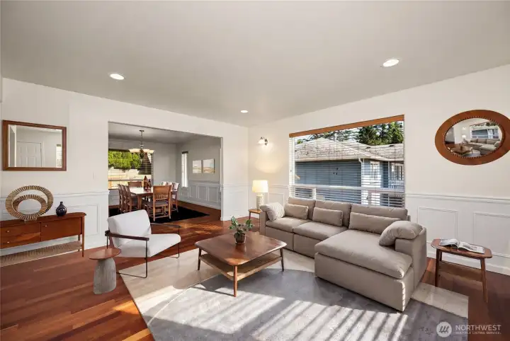 Virtually staged living room