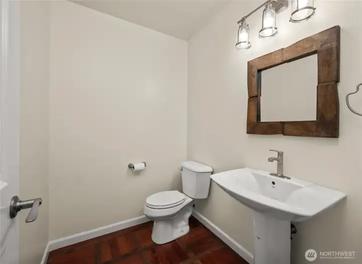 Main level powder room.