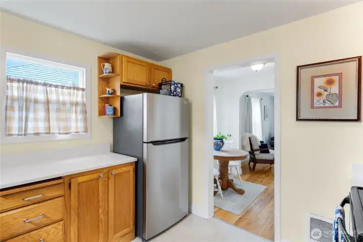 Kitchen with Quartz countertops and newer stainless appliances