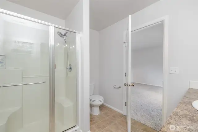 Perks also included ample sized shower and walk-in closet!