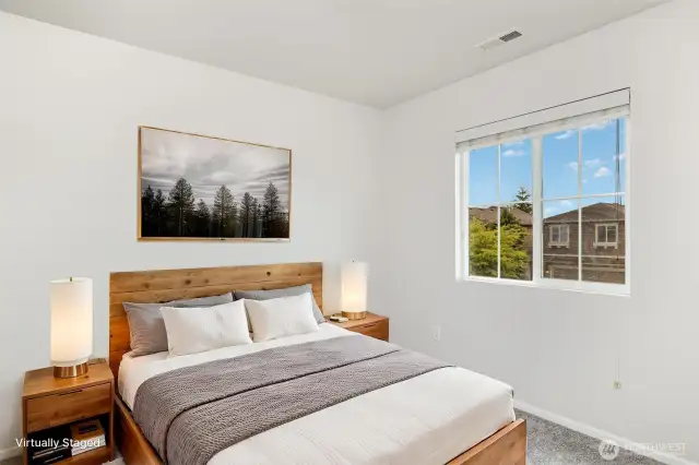 Upstairs guest bedroom - Virtually Staged