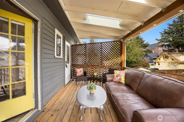 back patio off the kitchen