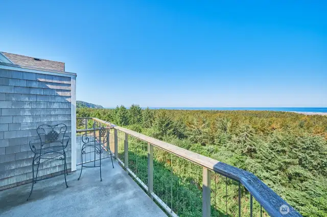 Balcony - views! South views to North Head in Cape Disappointment State Park - north to forever