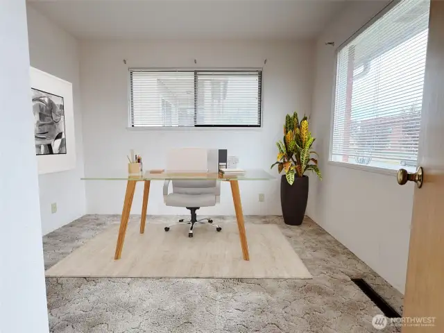 Office is a wonderful place to work with lots of light