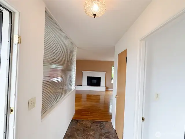 Welcome home!  Be greeted but the lovely fireplace as you enter the front door