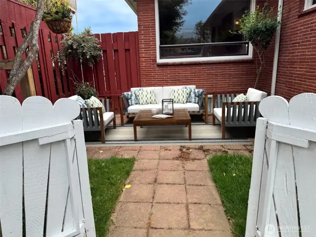 Have a cup of tea and enjoy the view on your beautiful side patio