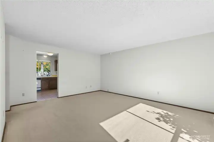 Living room as seen from front door entry