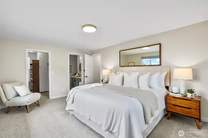 Primary Bedroom With Ample Space For A Sitting Area.