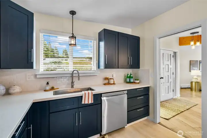 Beautifully Updated Kitchen With Stainless Steel Appliances.