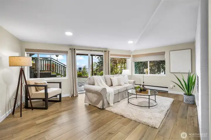 Daylight Basement With Expansive Windows And Direct Outdoor Access.