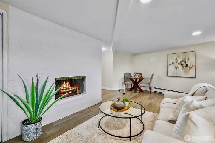 Cozy Fireplace Downstairs, Room For A Game Table As Well.