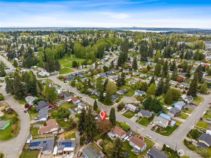 Walk to neighborhood park at the end of the street.