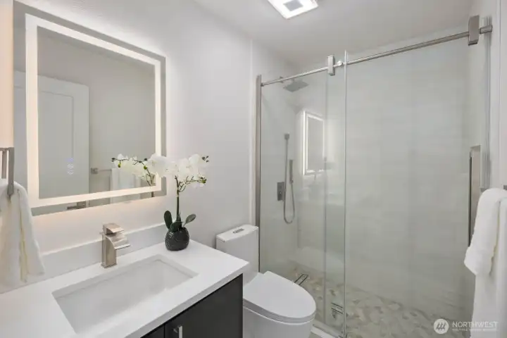 Main floor 3/4 bath. Main floor 3/4 bath.