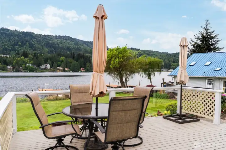 View from the deck! Deck is right of living room for ease of entertaining!