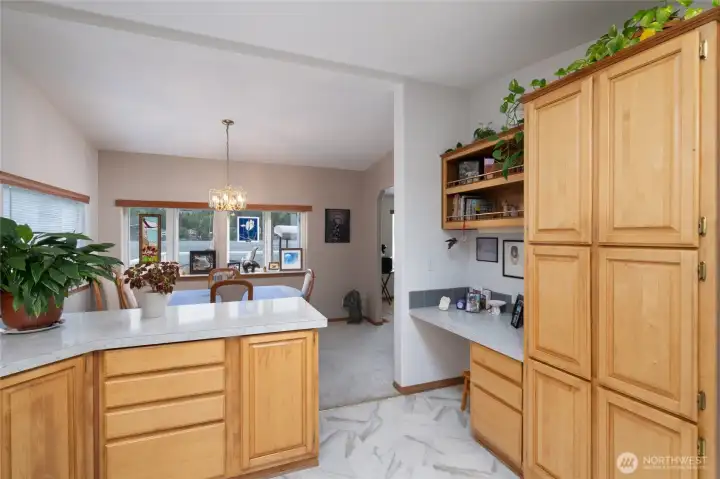 Computer desk or a great place for viewing all your recipe books!