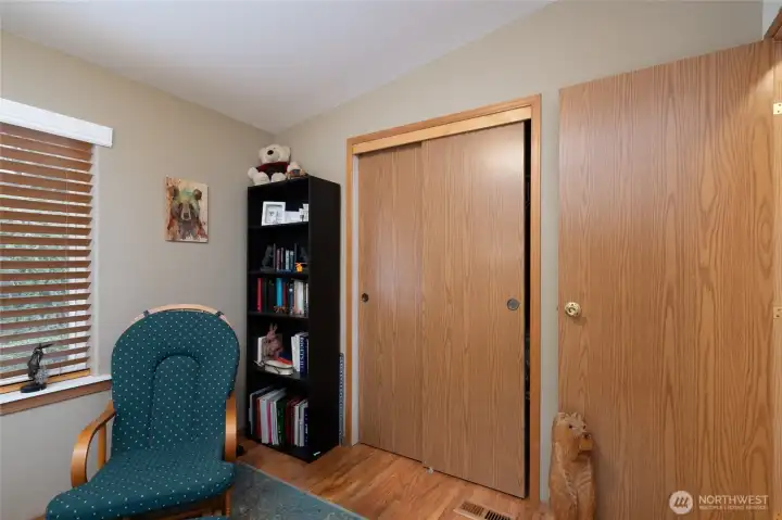 Guest room #1 Double sized closet.