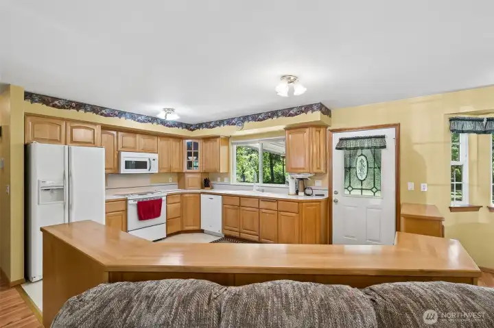 Spacious Kitchen open to the Living & Dining Rooms.